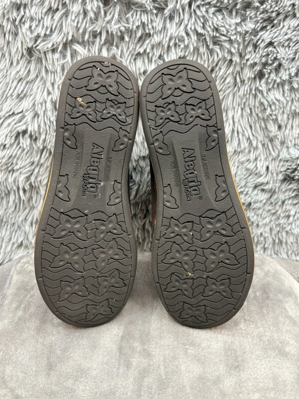 Alegria Shoes Womens 38 US 8 8.5 Essence Bronze Leather Lace Up Comfort